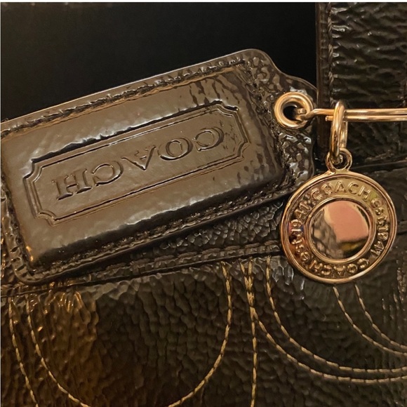 Coach 'Signature C' Patent Leather Tote - Picture 8 of 12